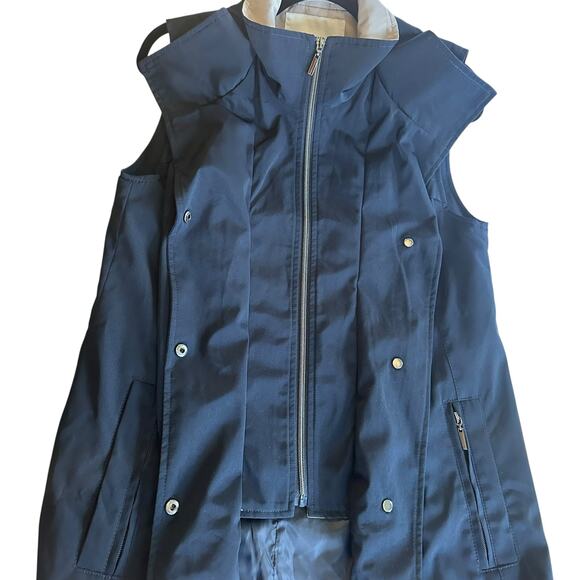 Coldwater Creek Women’s Sleeveless Long Vest Jacket Navy XS NWT $129 Gorpcore - Picture 5 of 10